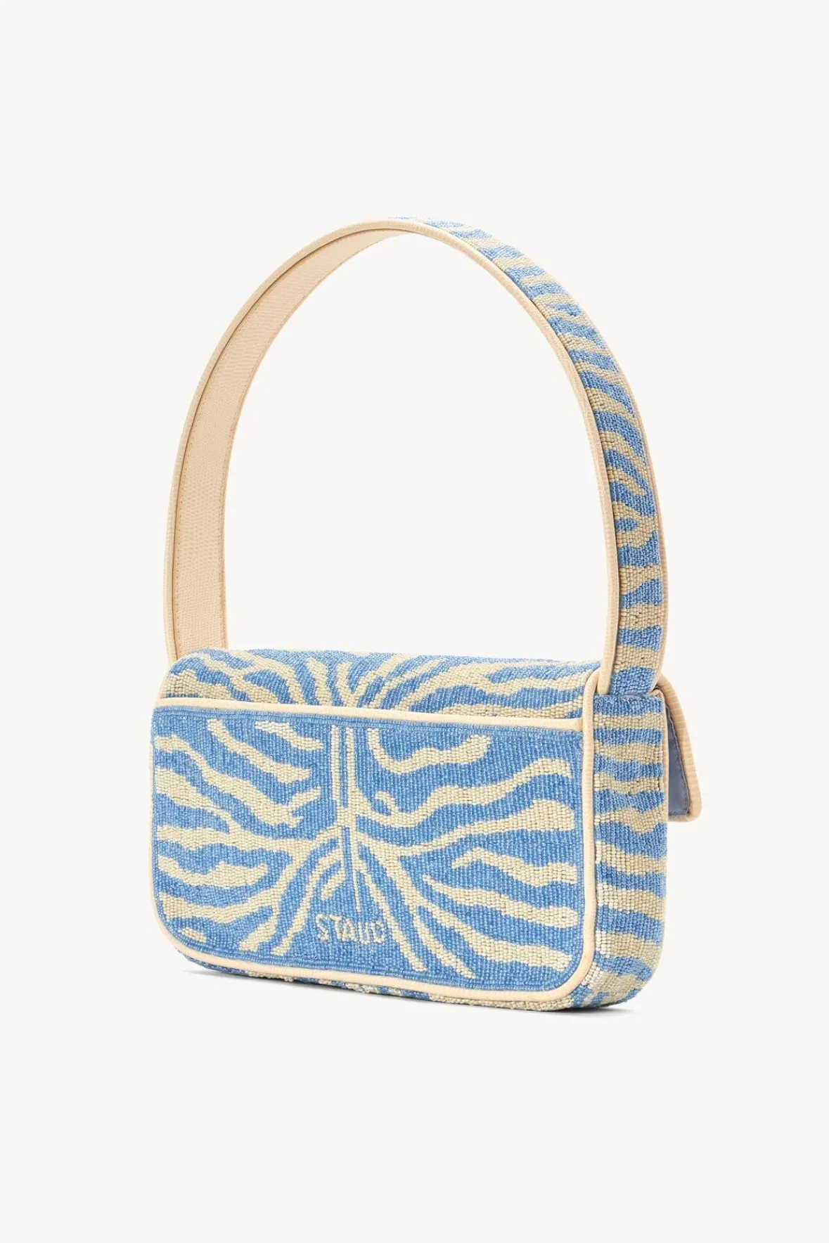 Beaded|Tommy<STAUD TOMMY BEADED BAG LIGHT BLUE CREAM LIGHTBLUECREAM