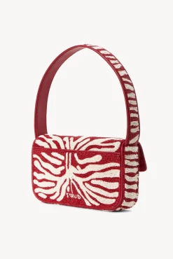 Beaded|Tommy<STAUD TOMMY BEADED BAG  SCARLET WHITE SCARLETWHITE