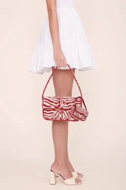 Beaded|Tommy<STAUD TOMMY BEADED BAG  SCARLET WHITE SCARLETWHITE