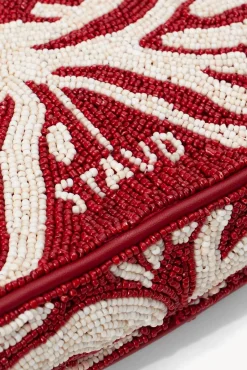 Beaded|Tommy<STAUD TOMMY BEADED BAG  SCARLET WHITE SCARLETWHITE