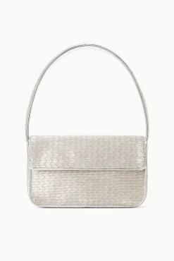 Beaded|Tommy<STAUD TOMMY BEADED BAG SILVER