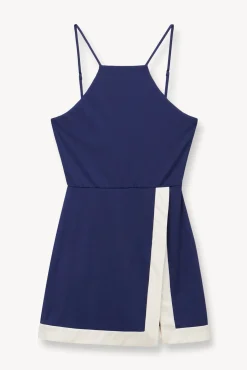 STAUD Court|Dresses<STAUD TOP SPIN DRESS  NAVY IVORY NAVYIVORY