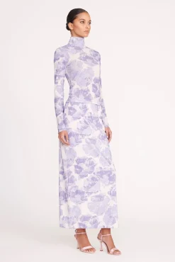 Best Sellers|Skirts<STAUD TREY SKIRT  ANTIQUE PRESSED FLOWERS ANTIQUEPRESSEDFLOWERS