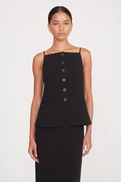 Tops<STAUD UNA TOP BLACK