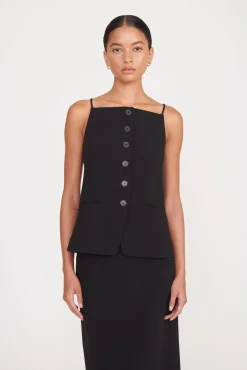 Tops<STAUD UNA TOP   BLACK