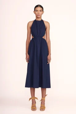 Poplin Shop<STAUD VANESSA DRESS NAVY