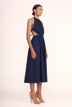 Poplin Shop<STAUD VANESSA DRESS   NAVY