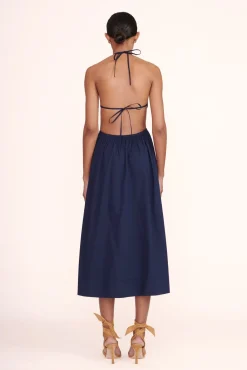 Poplin Shop<STAUD VANESSA DRESS   NAVY
