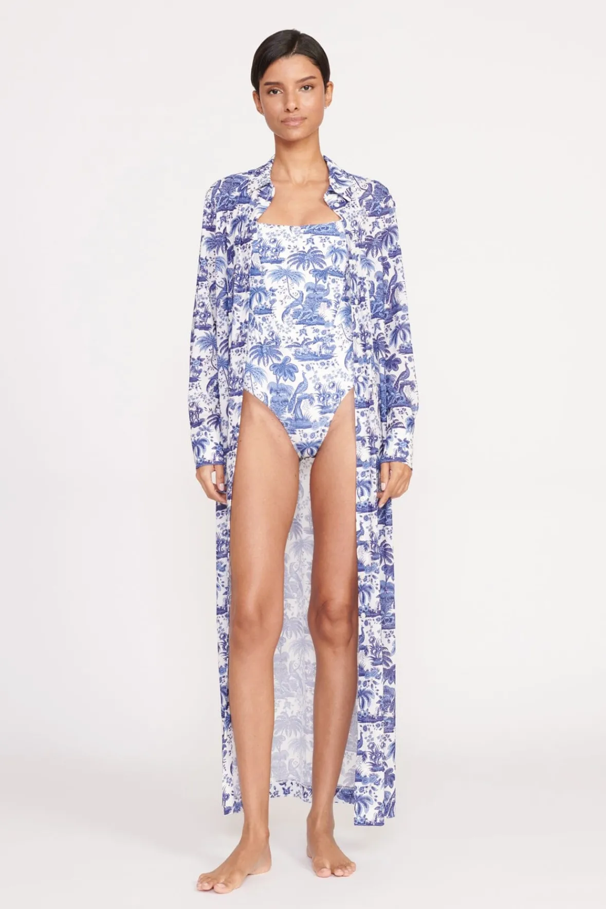 Cover-Ups<STAUD VITA DRESS BLUE TOILE BLUETOILE