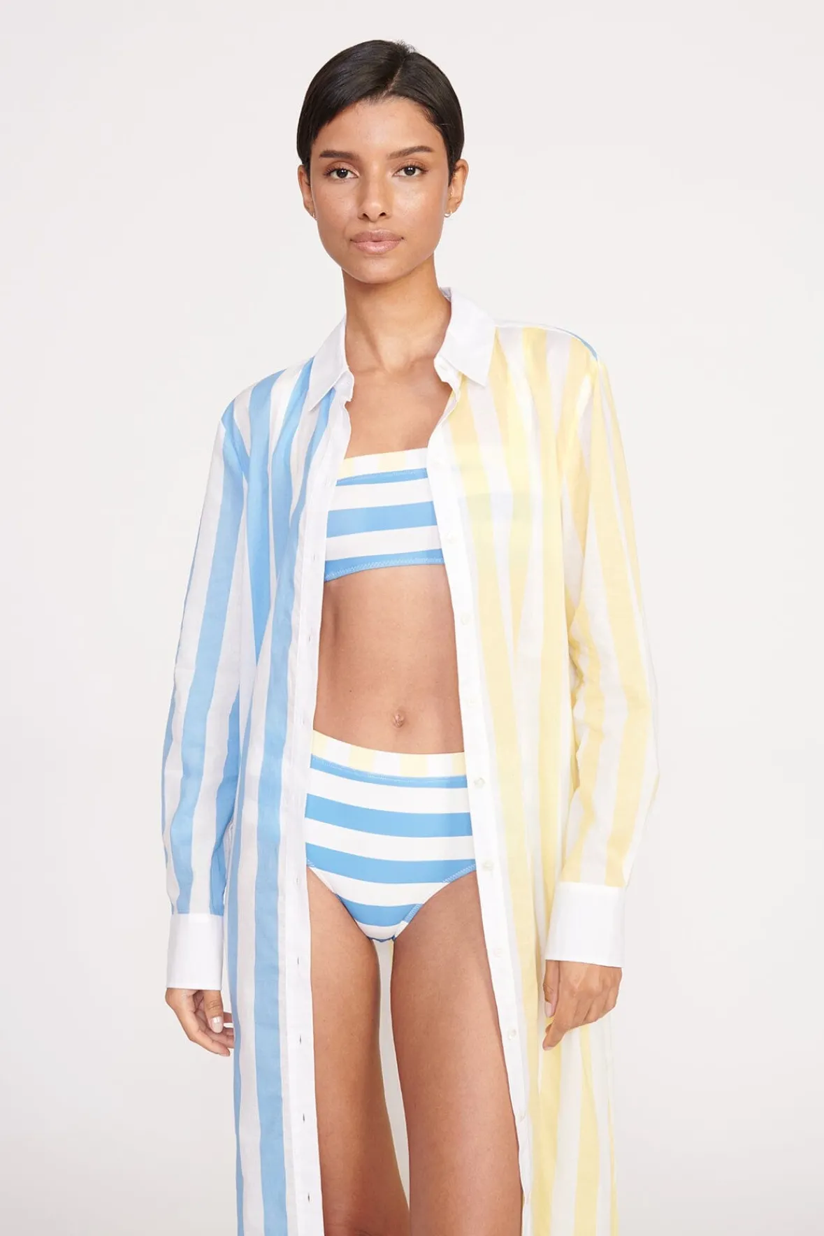 Cover-Ups<STAUD VITA DRESS BUTTERCUP SEASHORE STRIPE BUTTERCUPSEASHORESTRIPE