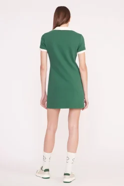 STAUD Court|Dresses<STAUD VOLLEY DRESS  COURT GREEN IVORY COURTGREENIVORY