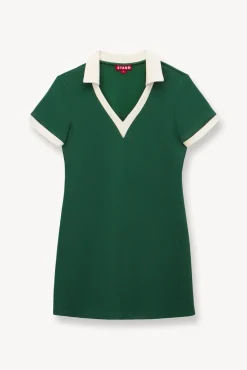 STAUD Court|Dresses<STAUD VOLLEY DRESS  COURT GREEN IVORY COURTGREENIVORY