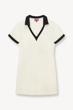 STAUD Court|Dresses<STAUD VOLLEY DRESS  IVORY BLACK IVORYBLACK
