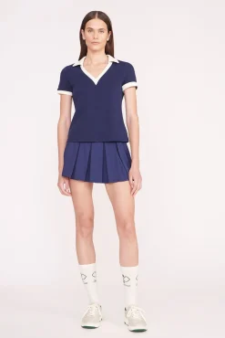 STAUD Court<STAUD VOLLEY TOP  NAVY IVORY NAVYIVORY