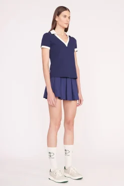 STAUD Court<STAUD VOLLEY TOP  NAVY IVORY NAVYIVORY