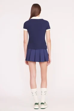 STAUD Court<STAUD VOLLEY TOP  NAVY IVORY NAVYIVORY