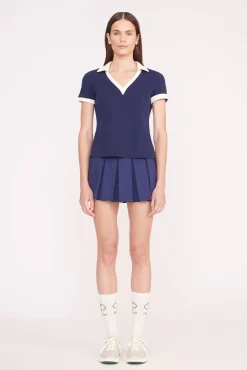 STAUD Court<STAUD VOLLEY TOP  NAVY IVORY NAVYIVORY