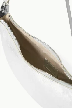 Crossbody<STAUD WALKER CROSSBODY BAG   SILVER