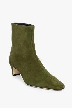 Boots|The Boot Shop<STAUD WALLY ANKLE BOOT SUEDE OLIVE