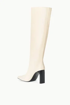 Boots|The Boot Shop<STAUD WALLY HIGH HEEL BOOT  CREAM BLACK CREAMBLACK