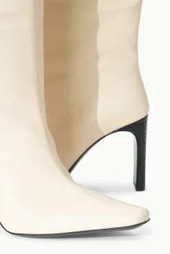 Boots|The Boot Shop<STAUD WALLY HIGH HEEL BOOT  CREAM BLACK CREAMBLACK