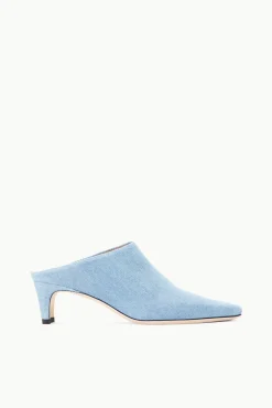 STAUD + Wrangler<STAUD WALLY MULE  DENIM BLUE DENIMBLUE