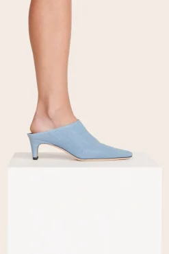 STAUD + Wrangler<STAUD WALLY MULE  DENIM BLUE DENIMBLUE