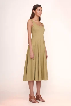 Poplin Shop<STAUD WELLS DRESS KHAKI