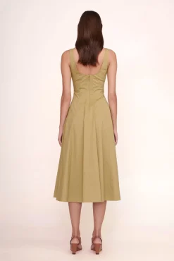Poplin Shop<STAUD WELLS DRESS KHAKI
