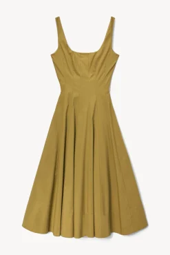 Poplin Shop<STAUD WELLS DRESS KHAKI