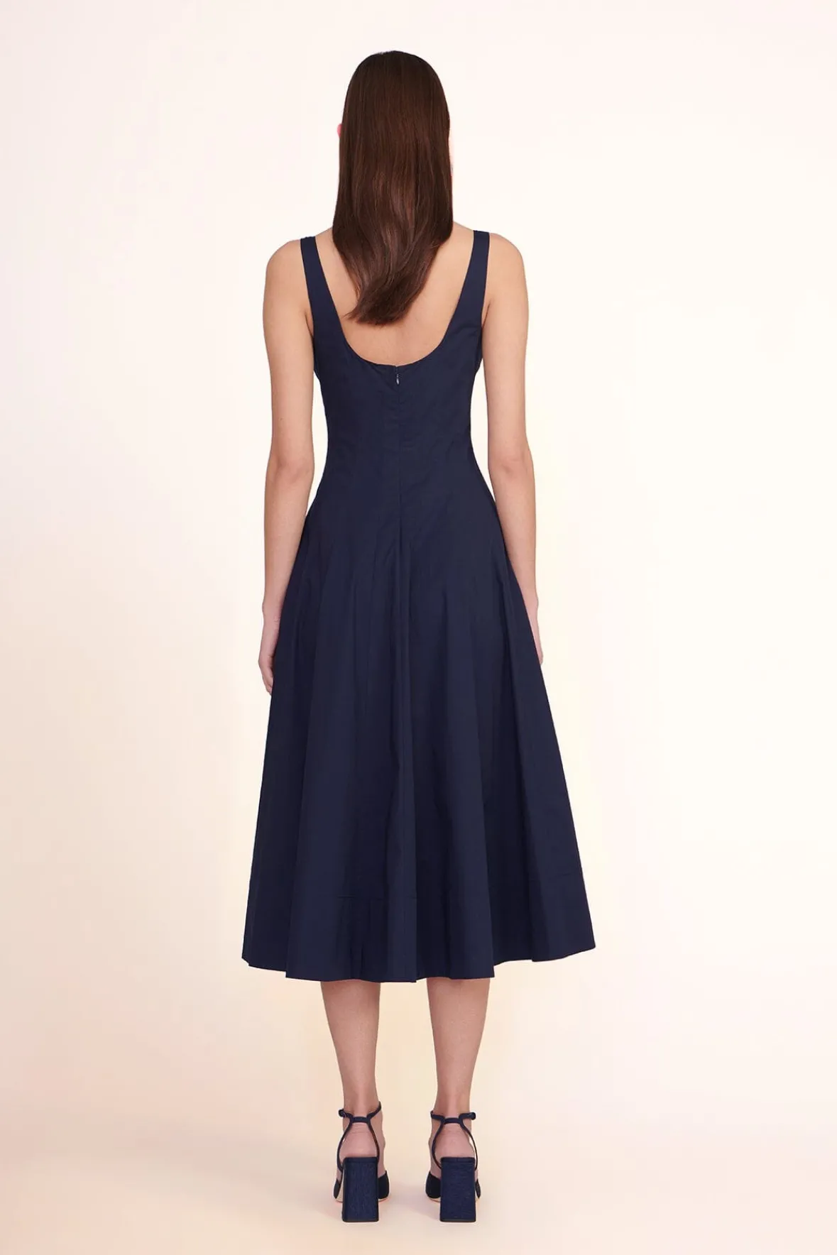 Best Sellers|Poplin Shop<STAUD WELLS DRESS NAVY