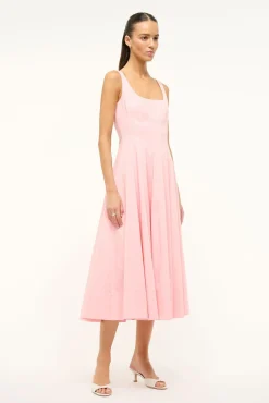 The Wells Dress|Dresses<STAUD WELLS DRESS  PEARL PINK PEARLPINK