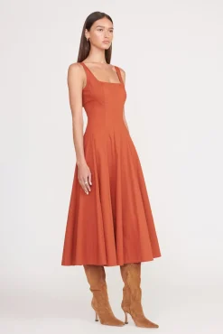 Poplin Shop<STAUD WELLS DRESS   SPICE