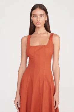 Poplin Shop<STAUD WELLS DRESS   SPICE