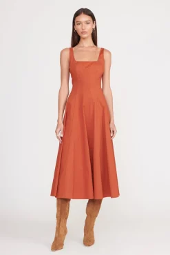 Poplin Shop<STAUD WELLS DRESS   SPICE
