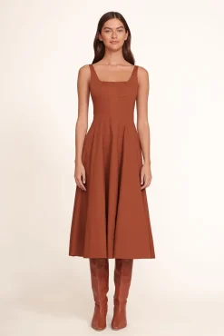 Poplin Shop|The Wells Dress<STAUD WELLS DRESS TAN