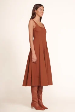 Poplin Shop|The Wells Dress<STAUD WELLS DRESS TAN
