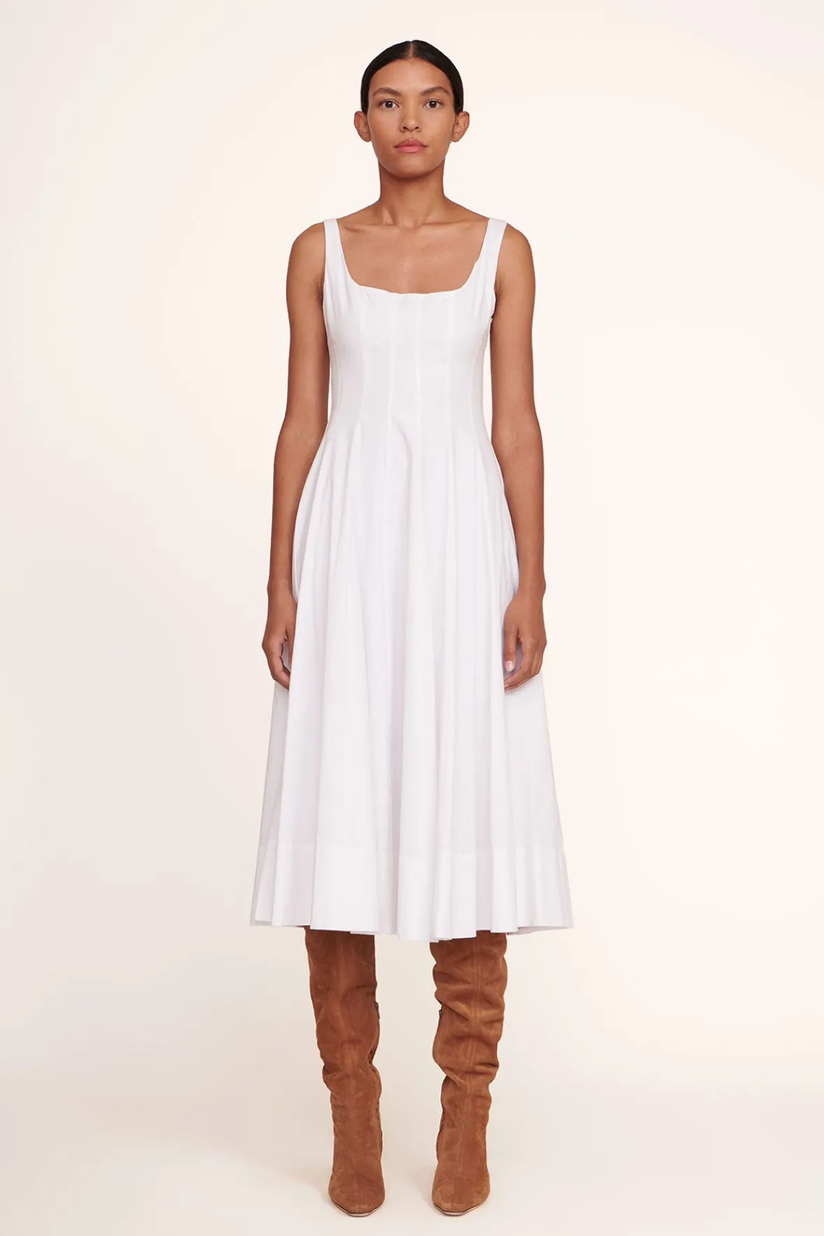 Best Sellers|Poplin Shop<STAUD WELLS DRESS WHITE