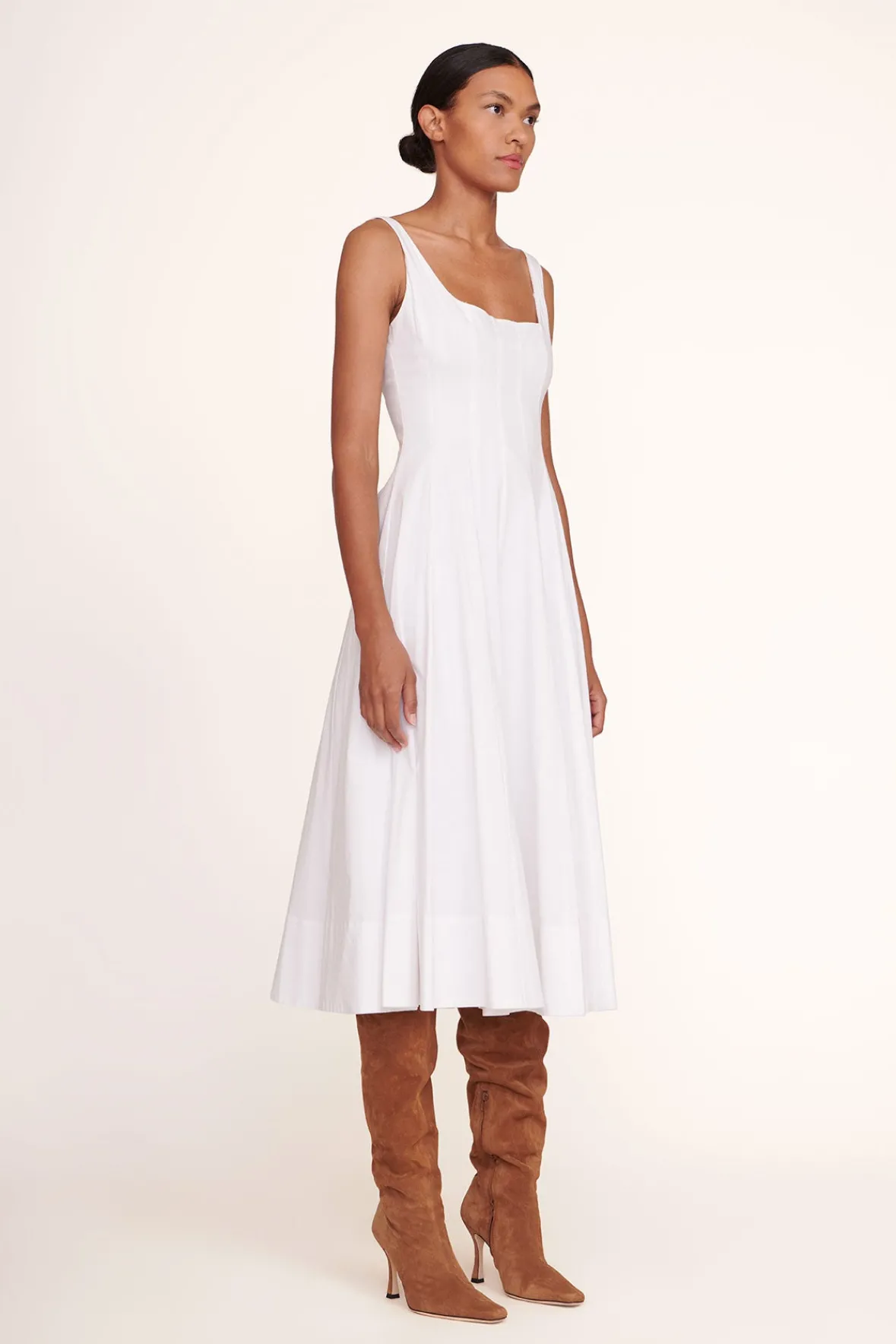 Best Sellers|Poplin Shop<STAUD WELLS DRESS WHITE