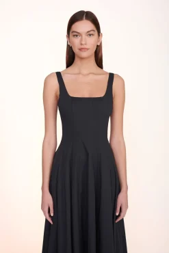 Poplin Shop|The Wells Dress<STAUD WELLS MAXI DRESS   BLACK
