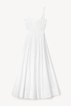 Poplin Shop|The Wells Dress<STAUD WELLS MAXI DRESS WHITE