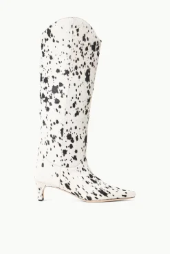 The Boot Shop|Boots<STAUD WESTERN WALLY BOOT BLACK & WHITE HAIRCALF BLACK&WHITEHAIRCALF