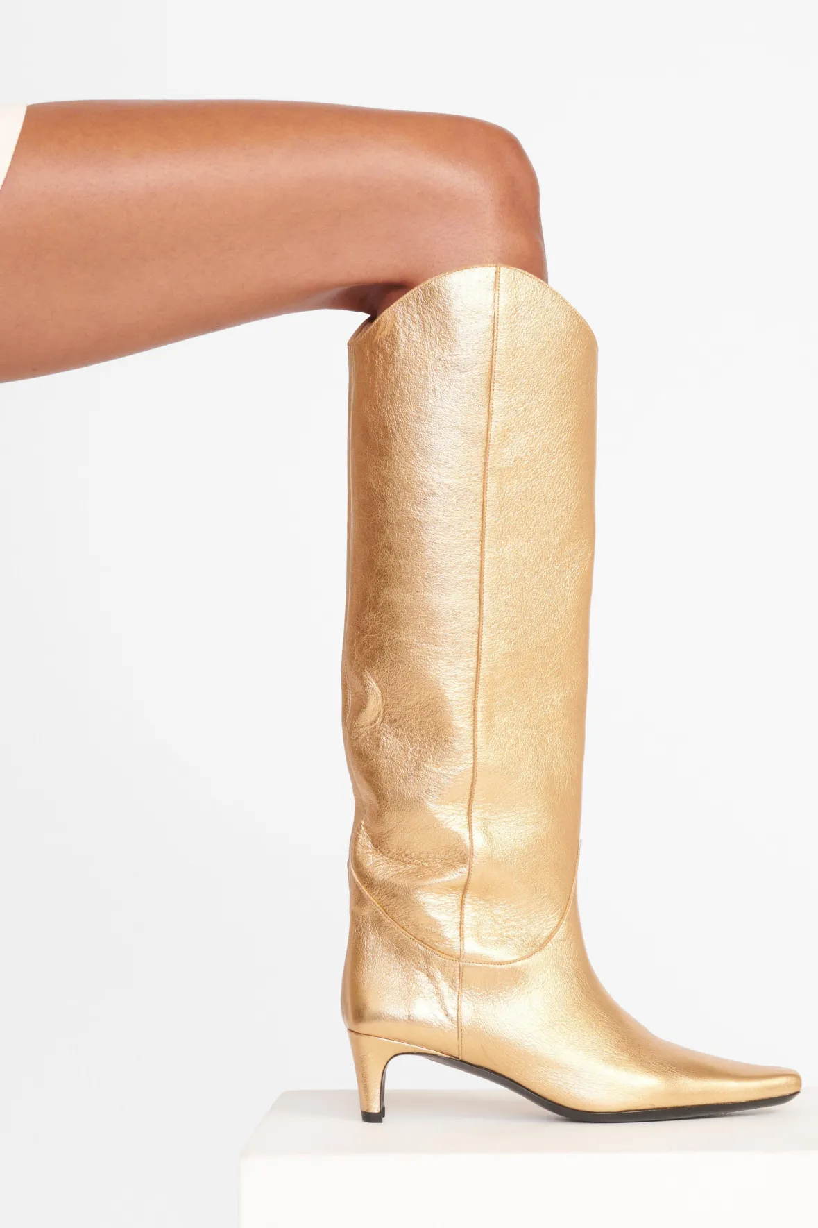 Boots<STAUD WESTERN WALLY BOOT GOLD