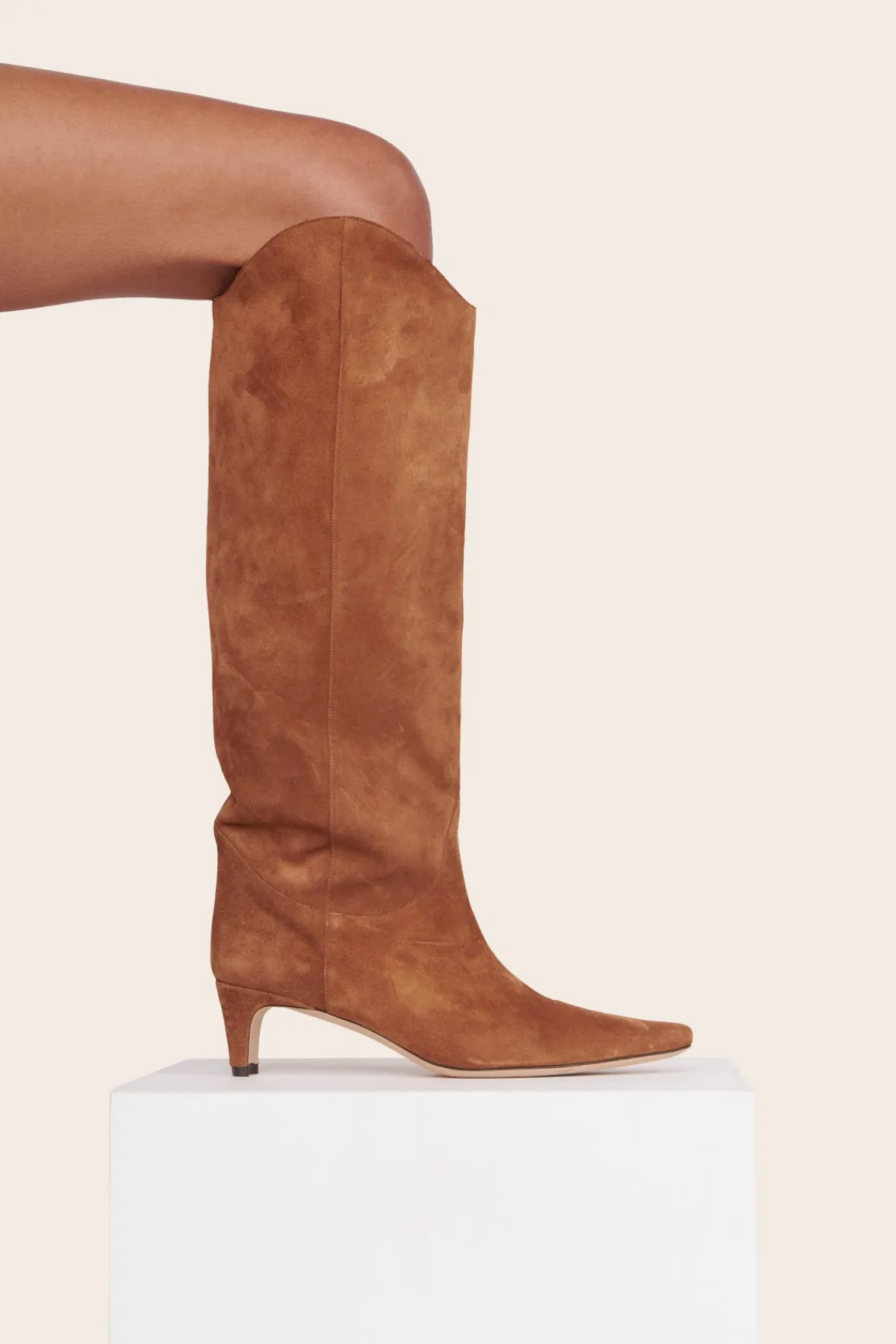 The Boot Shop|Boots<STAUD WESTERN WALLY BOOT TAN SUEDE TANSUEDE
