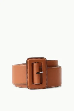 Belts<STAUD WIDE WAIST BELT TAN