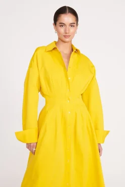 Dresses<STAUD WINONA DRESS   HONEY
