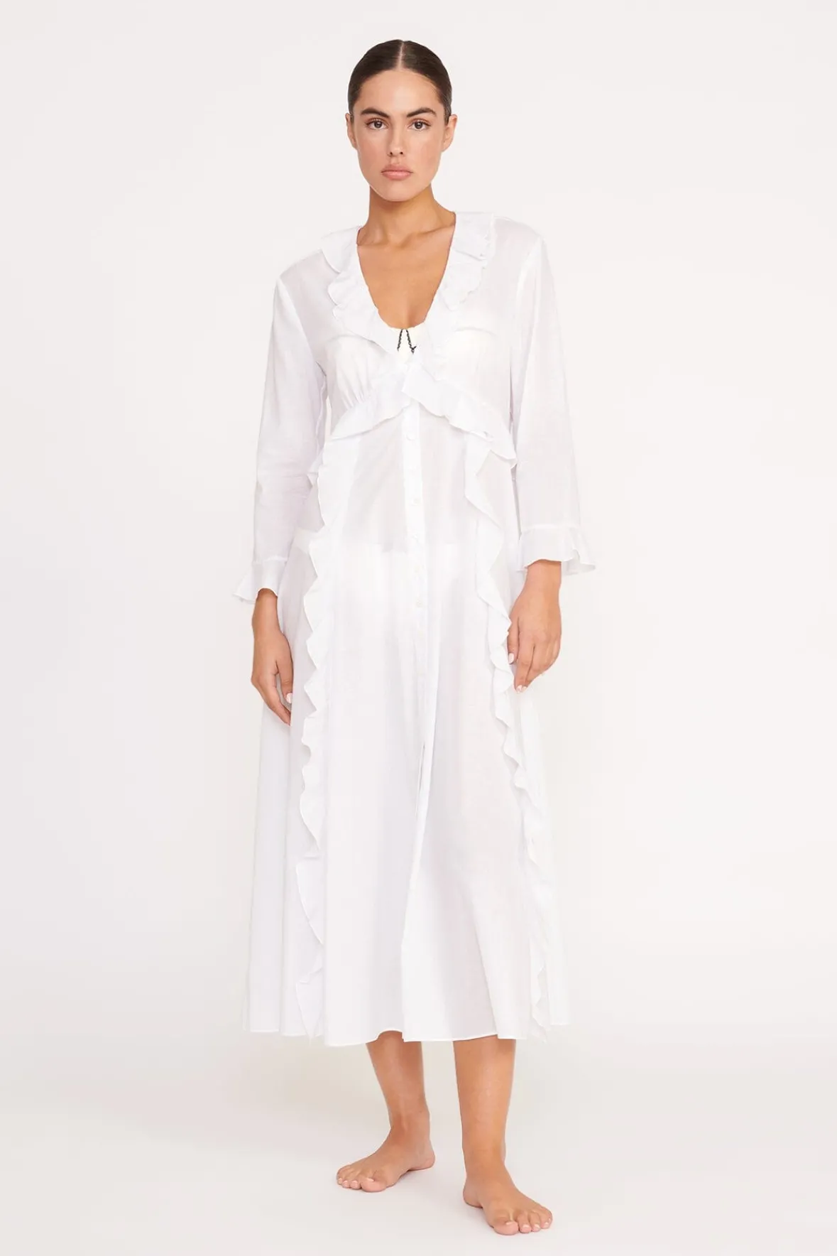 Cover-Ups<STAUD ZION DRESS WHITE