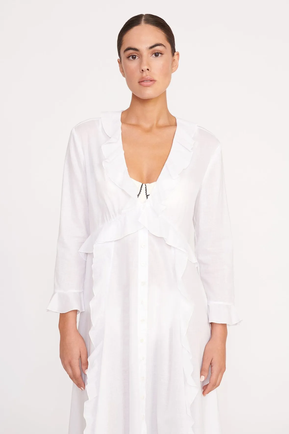 Cover-Ups<STAUD ZION DRESS WHITE