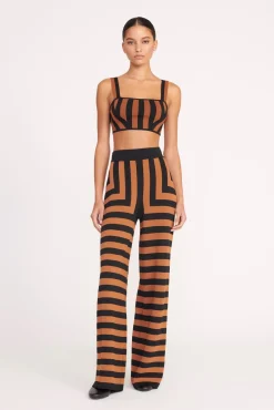 Tops<STAUD ZOLA TOP  BLACK TAN SEASHORE STRIPE BLACKTANSEASHORESTRIPE