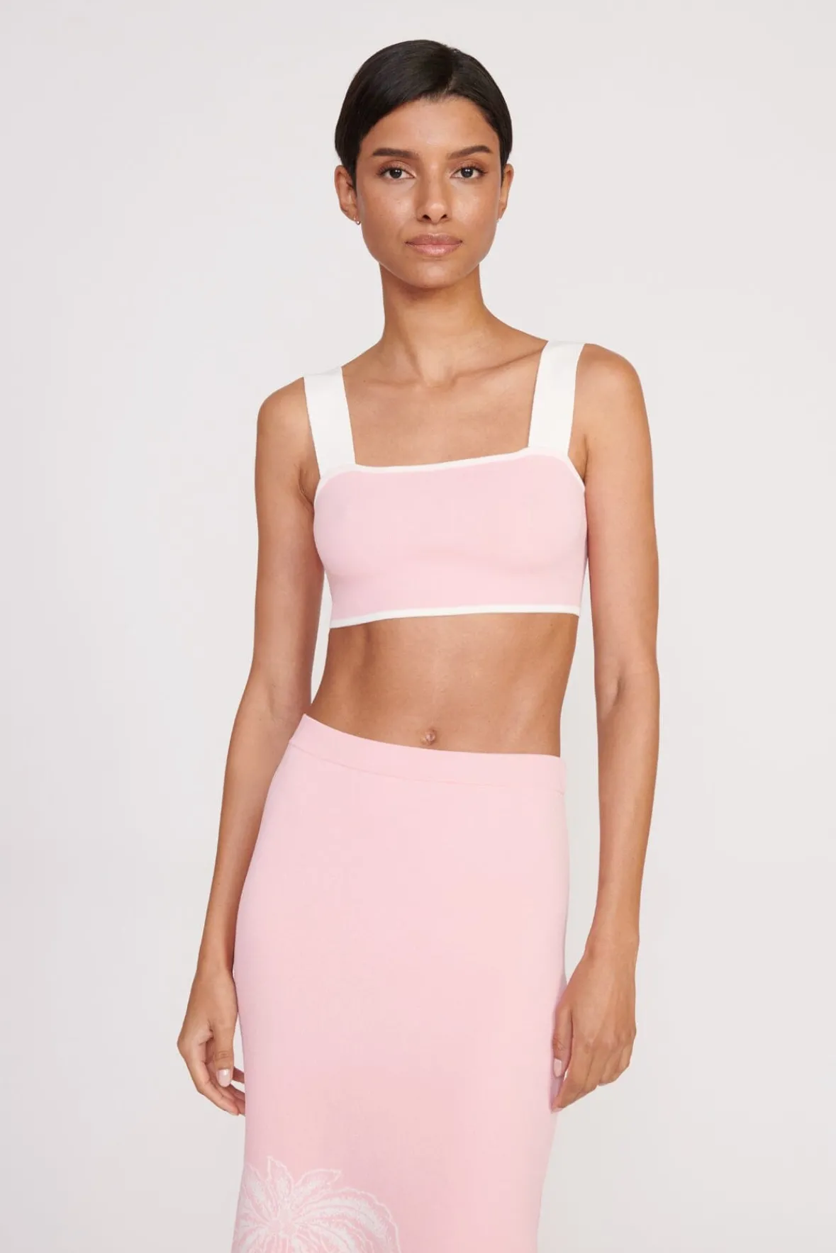 Best Sellers|Tops<STAUD ZOLA TOP IVORY CHERRY BLOSSOM TOILE IVORYCHERRYBLOSSOMTOILE